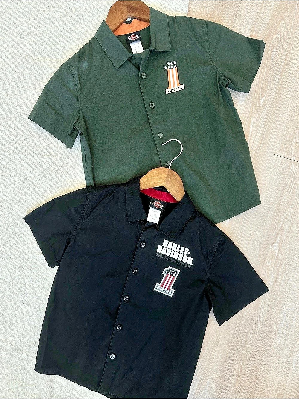 Boys Harley-Davidson Button Up Shop Shirts - Size 6